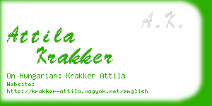 attila krakker business card